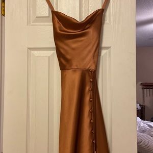 Bridesmaid dress copper color